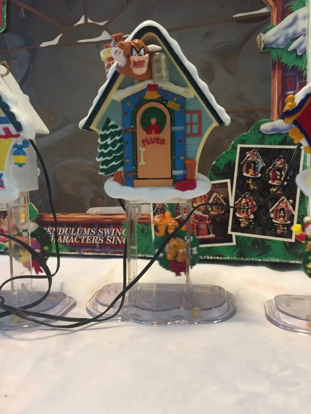 Vintage 1993 Mr. Christmas Disney Mickey's Clock Shop Animated Musical Set Light